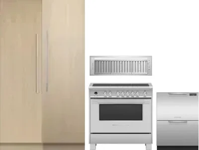 5 Piece Package Includes Refrigerator, Freezer, Range, Hood And Dishwasher